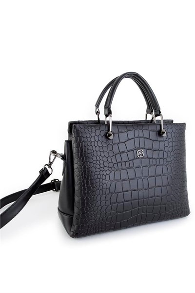 Nas Bag Womens Printed Handbag - Black