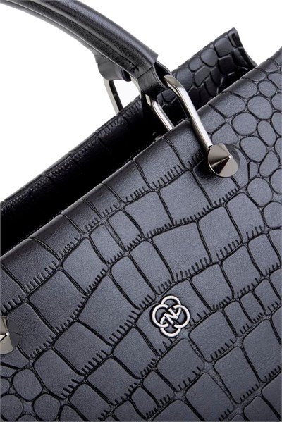 Nas Bag Womens Printed Handbag - Black