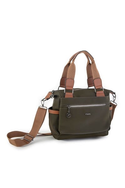 Nas Bag Womens Handbag - Green Tan Buzzy