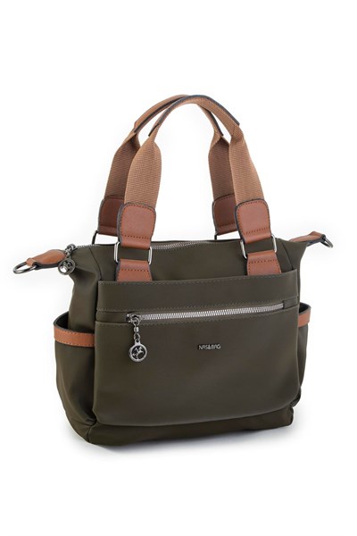 Nas Bag Womens Handbag - Green Tan Buzzy
