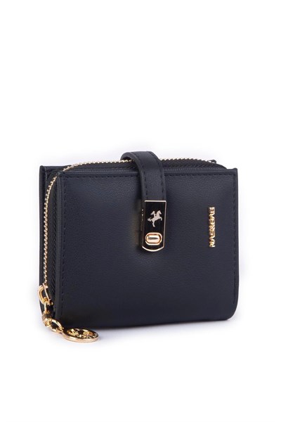 Nas Bag Womens Small Card Holder Coin and Photo Wallet - Black Dona