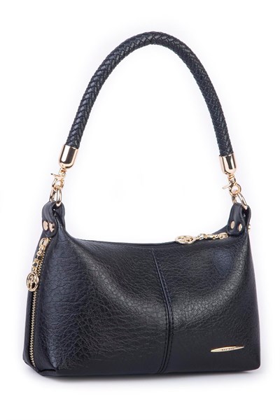 Nas Bag Women’s Mini Shoulder & Crossbody Bag with Braided Strap - Black, Victoria