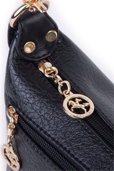 Nas Bag Women’s Mini Shoulder & Crossbody Bag with Braided Strap - Black, Victoria