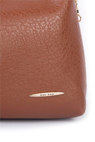 Nas Bag Womens Mini Shoulder and Crossbody Bag with Braided Strap - Tan Victoria