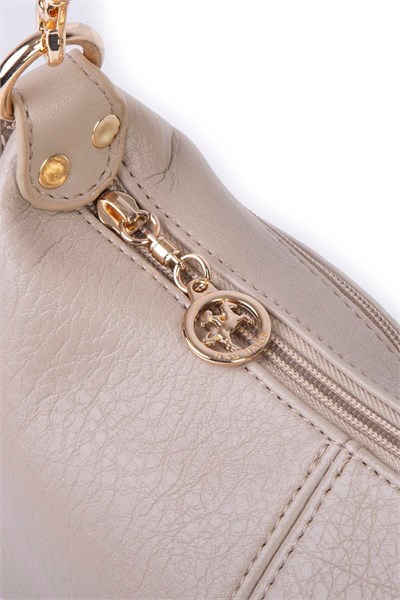 Womens Mini Shoulder and Crossbody Bag with Braided Strap - Sand Victoria