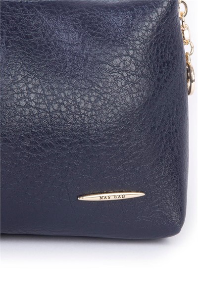Nas Bag Womens Mini Shoulder and Crossbody Bag with Braided Strap - Navy Blue Victoria