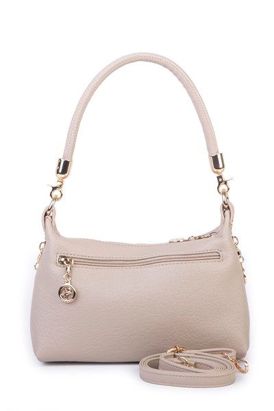 Womens Mini Shoulder and Crossbody Bag with Braided Strap - Sand Victoria