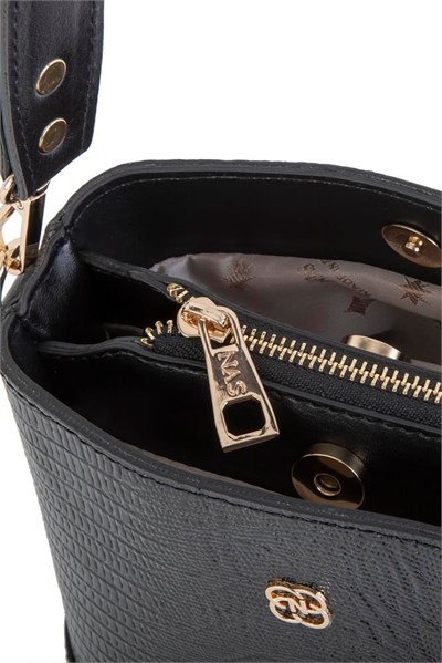 Nas Bag Womens Shoulder Bag Black Laser Cut