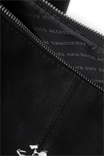 Nas Bag Womens Shoulder Bag - Black Suede