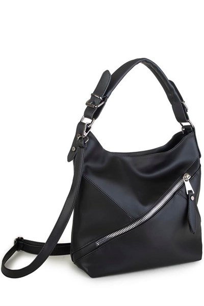 Nas Bag Women’s Shoulder Bag with Chain Detail - Black Dona