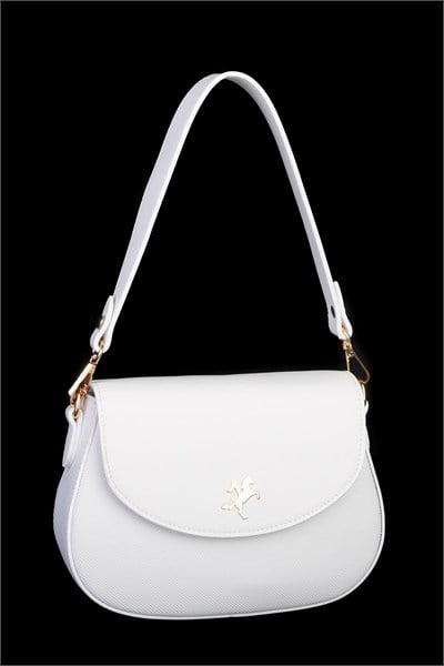 Nas Bag Women’s Shoulder & Crossbody Bag with Double Straps - White, Mercan