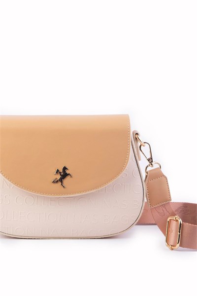 Nas Bag Women’s Shoulder and Crossbody Bag with Double Strap - Cream