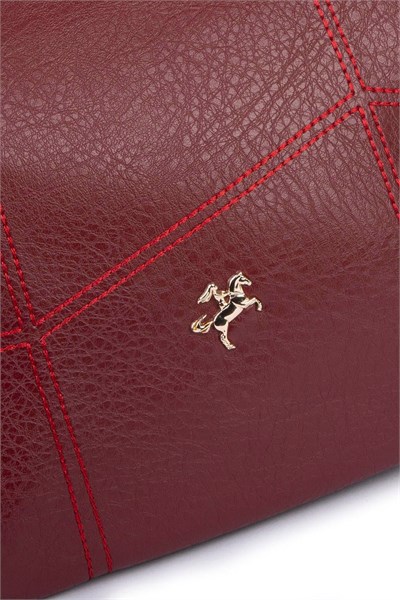 Nas Bag Women’s Slouchy Shoulder Bag - Burgundy, Victoria