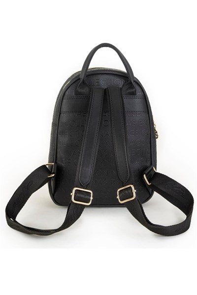 Nas Bag Women’s Embossed Backpack - Black