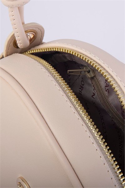 Nas Bag Womens Round Oval Summer Bag - Cream Luna