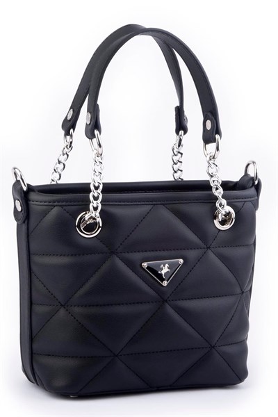 Nas Bag Mini Women’s Quilted Chain Hand and Crossbody Bag - Black