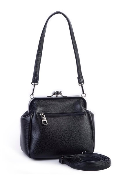 Nas Bag Mini Vintage Women’s Purse-Frame Clasp Shoulder & Crossbody Bag - Black, Victoria