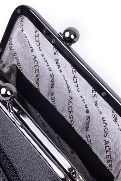 Nas Bag Mini Vintage Women’s Purse-Frame Clasp Shoulder & Crossbody Bag - Black, Lopez (20 × 17 cm)