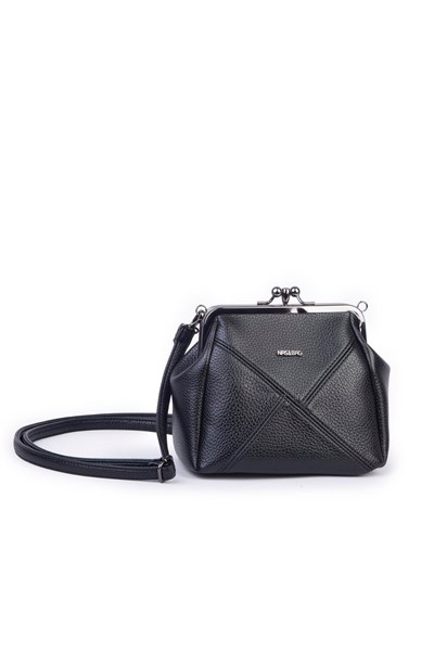 Nas Bag Mini Vintage Women’s Purse-Frame Clasp Shoulder & Crossbody Bag - Black, Lopez (20 × 17 cm)