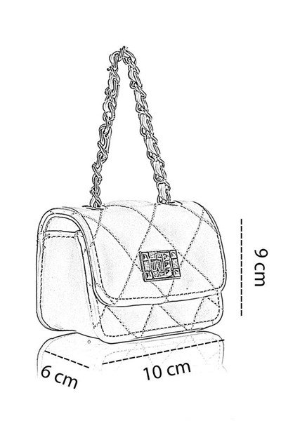 Nas Bag Original Mini Hand and Wallet Bag Quilted with Chain Detail - Brown
