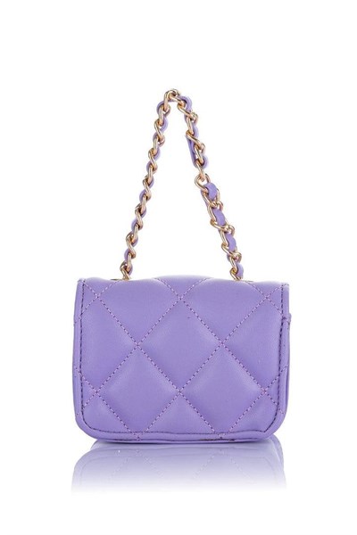 Nas Bag Original Mini Hand and Wallet Bag Quilted with Chain Detail - Lilac