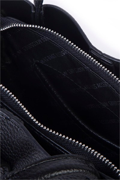 Nas Bag Medium Size Womens Hand and Shoulder Crossbody Bag 18X20 cm - Black Lopez