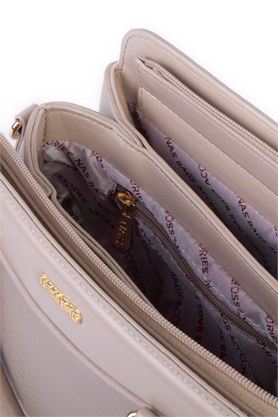 Nas Bag Women’s Elegant Medium Handbag & Shoulder Bag - Sand, Victoria