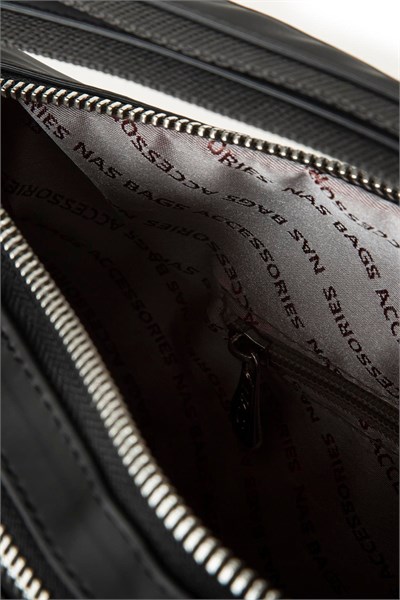 Nas Bag Convertible Backpack and Shoulder Bag - Black Satin