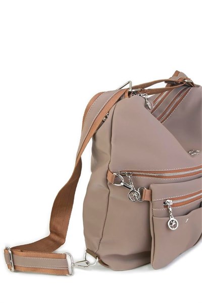 Nas Bag Convertible Backpack and Shoulder Bag - Taupe