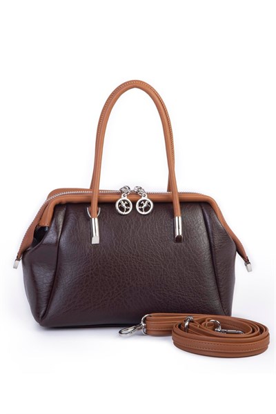 Nas Bag Vintage Medium Handbag & Crossbody Bag - Brown/Tan, Victoria