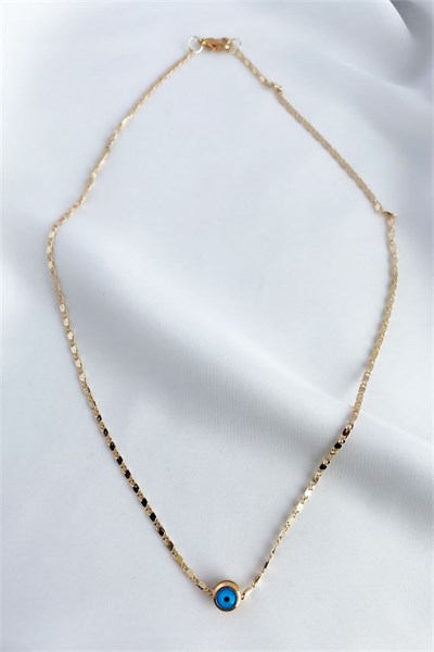 Nazar Bead Minimal Gold Necklace