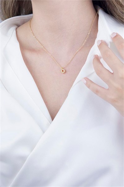 O Letter Gold Chain Necklace