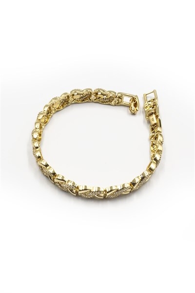 Knitted Jeweler Model Xuping Non-Tarnish Bracelet – Gold | Elegant, Durable, and Glittering Design