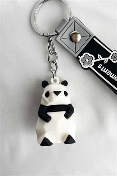 Panda Figure Silicone Keychain