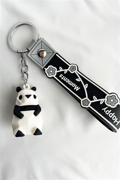 Panda Figure Silicone Keychain