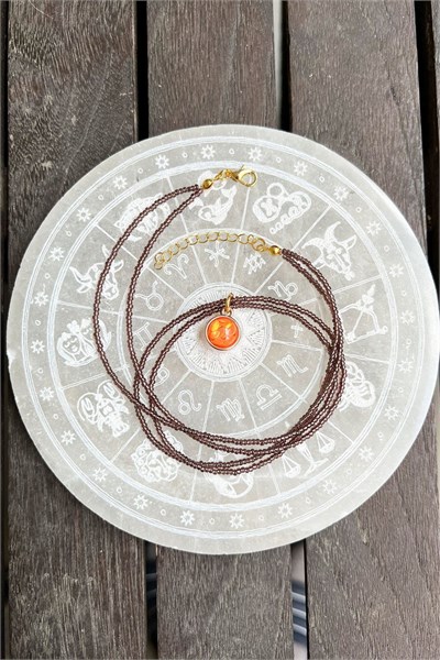 Pink Stone Bead Necklace