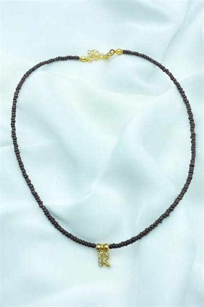 R Letter Bead Necklace