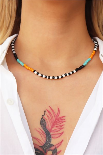 Colorful Design Bead Necklace