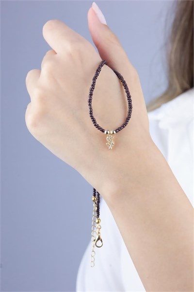 Ş Letter Brown Bead Design Necklace