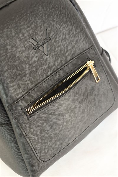 Black Zipper Women’s Backpack