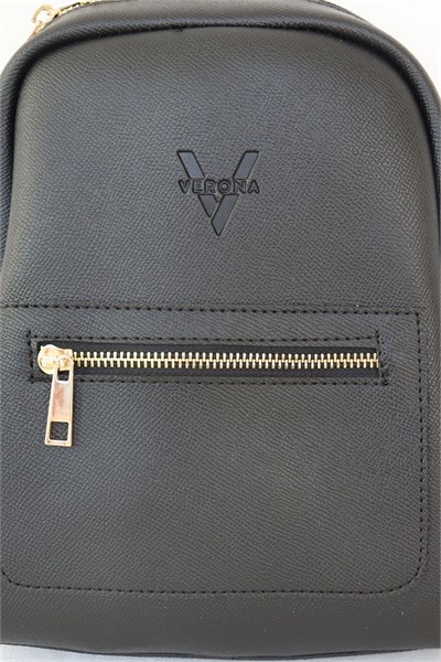 Black Zipper Women’s Backpack