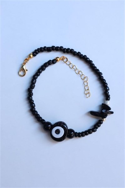 Black Nazar Bead Detail Bead Bracelet