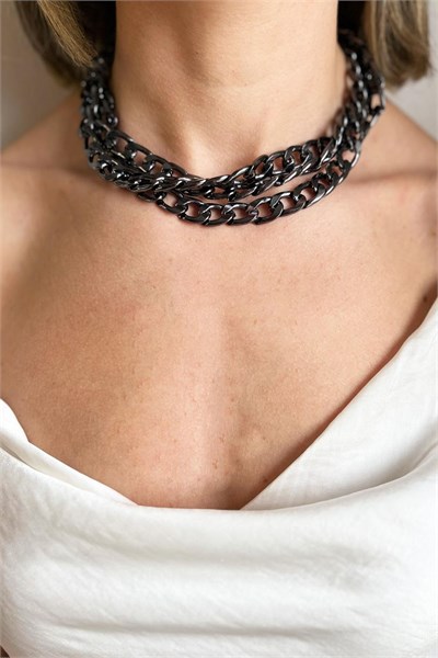 Black Chain Choker Necklace