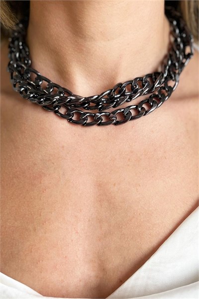 Black Chain Choker Necklace