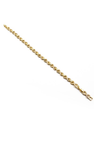 Infinity Model Zircon Stone Xuping Non-Tarnish Bracelet - Gold