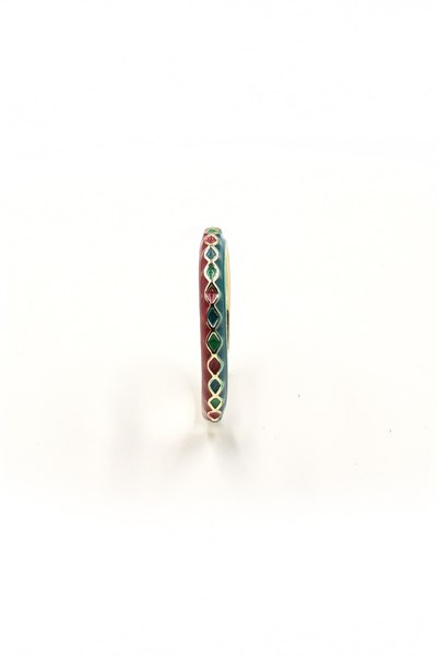 Blue Enamel Full-Eternity Ring - Multicolor | Adjustable & Tarnish-Resistant