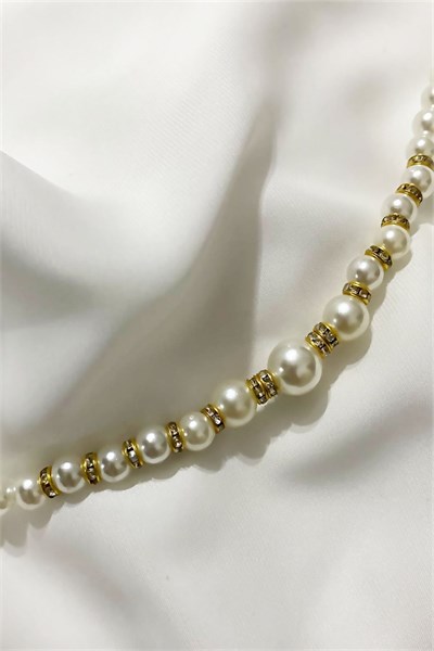 Stone-Detail Pearl Bracelet