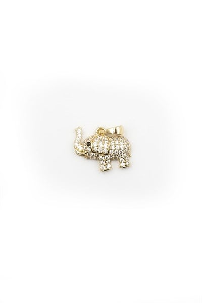Zircon Elephant Model Necklace Pendant – Gold 14K, Anti-Allergic Xuping