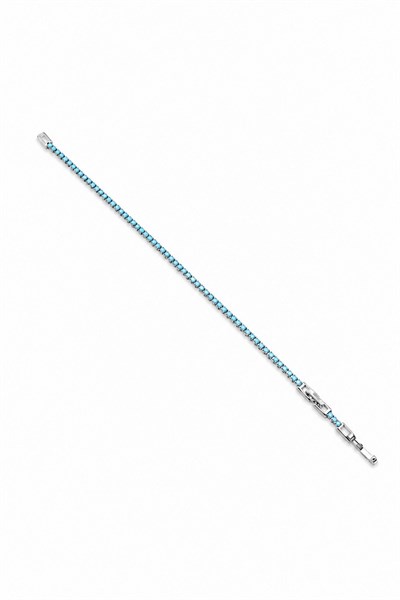 Xuping Elegant Single-Row Cubic Zirconia Tennis Bracelet - Turquoise