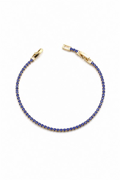 Xuping Elegant Single-Row Cubic Zirconia Tennis Bracelet - Navy